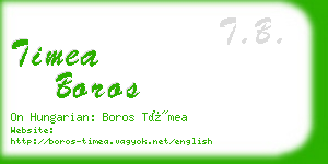 timea boros business card